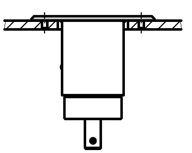 Deck connection, screw-in type